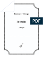 Franciesco Tárrega: Preludio in E Major