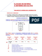 Balance Materia en Sistemas de Cultivo