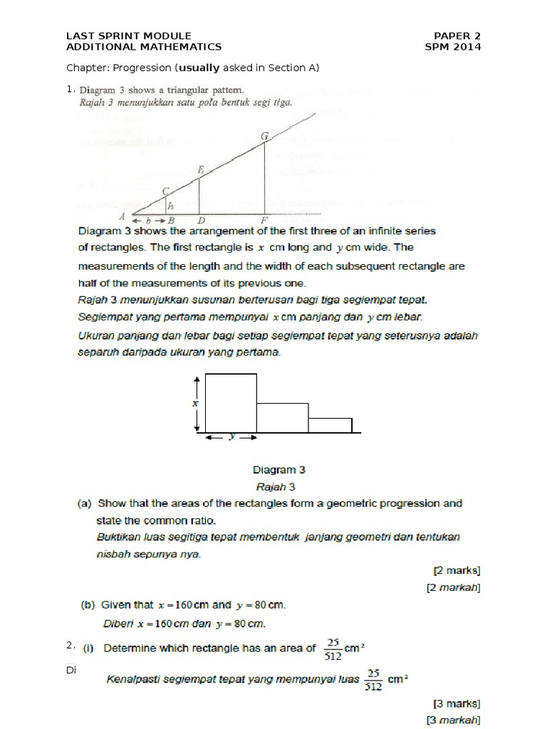 Last Sprint Module SPM 2014 Add Math