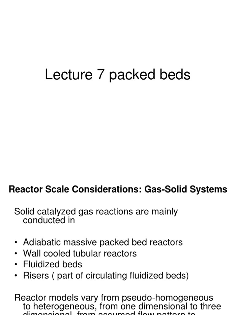 Adiabatic Packed Bed Reactor Design | PDF | Chemical Reactor | Chemical ...