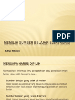 Memilih Sumber Belajar Elektronis