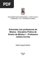 Entrevista Com Professores de Música - Prática de Ensina