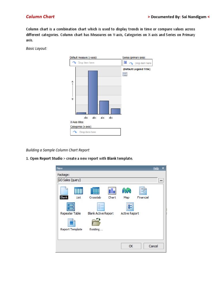 How to Create a Column Chart Report | PDF | Computers