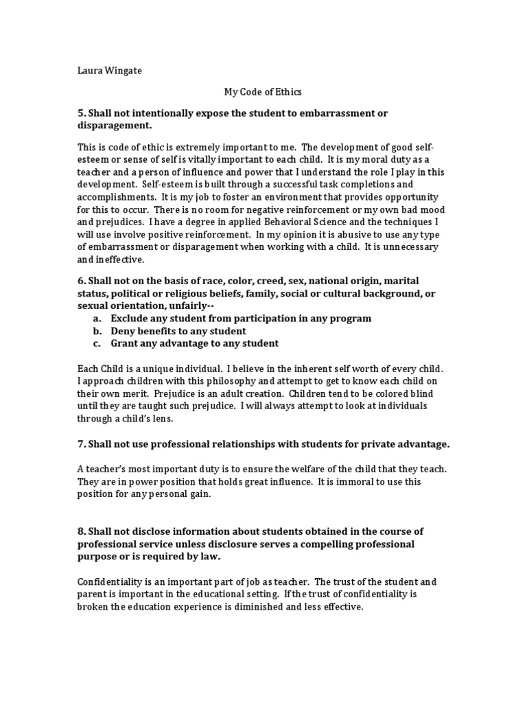 Code of ethics in business image