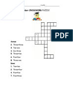 Number Crossword Puzzle: NAME - DATE