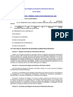 Ley Que Crea El Registro de Deudores Alimentarios Morosos