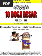 Ebook Gratis 10 Dosa Besar - Jilid III: Akibat Zina Menutup Pintu Rezeki (Revisi April 2015)