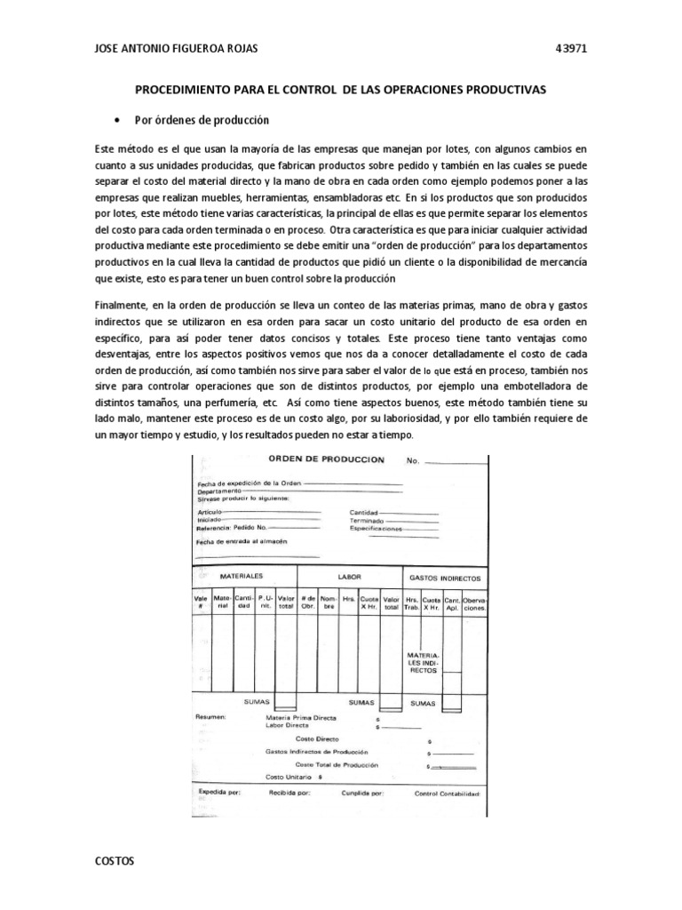 Procedimiento Para El Control de Las Operaciones