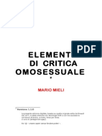 Mario Mieli - Elementi de critica omosessuale