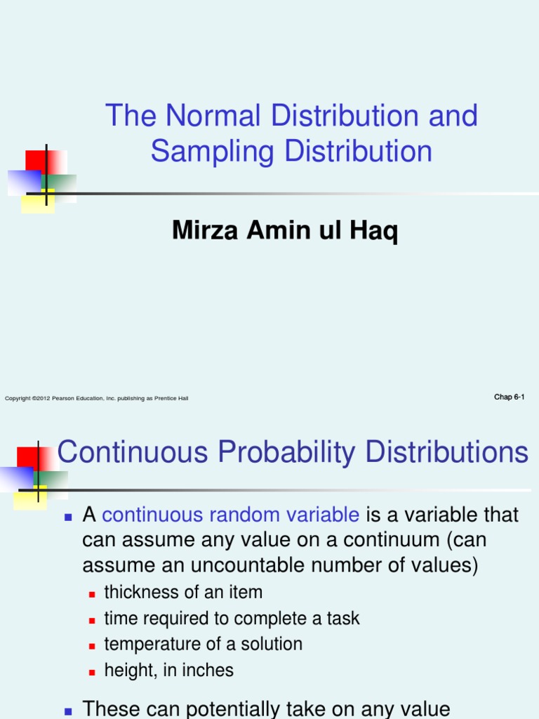 Normal Distribution and Sampling Theory | PDF | Normal Distribution ...