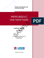 MEM18001C Use Hand Tools - Learner Guide