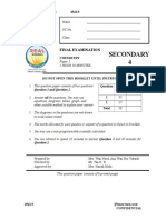 Paper 3 Chemistry Form 4 Final Exam