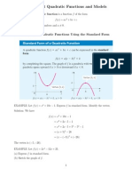 Quadratic Functions and Models