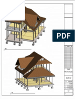 Domestic Home Structure Drawing 3d With Roof