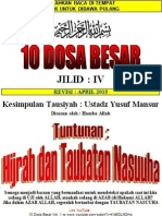 Ebook Gratis 10 Dosa Besar - Jilid IV: Tuntunan Hijrah Dan Taubatan Nasuuha (Revisi April 2015)