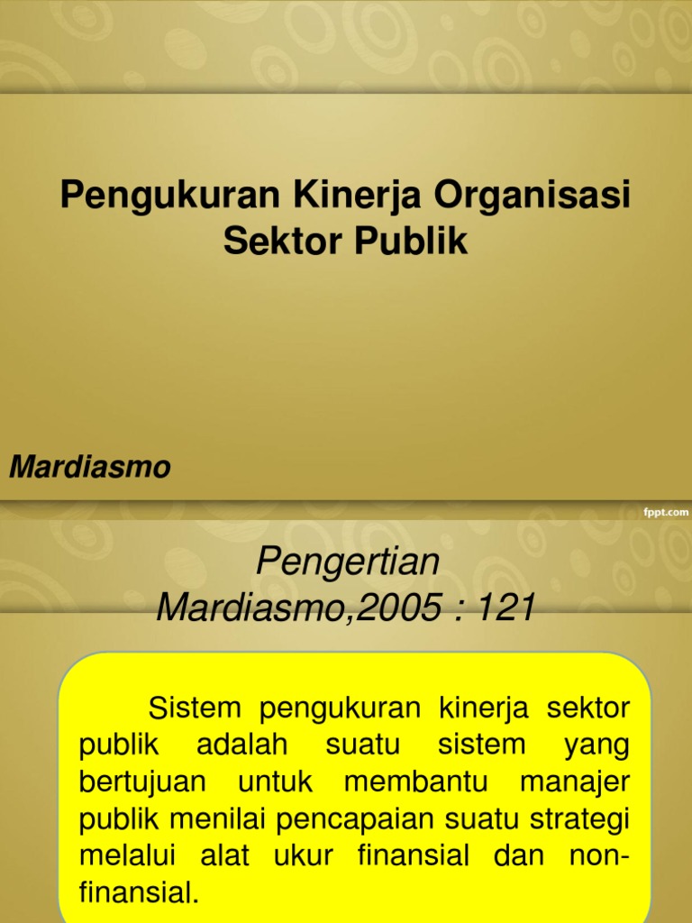 Pengukuran Kinerja Organisasi Sektor Publik Pptx