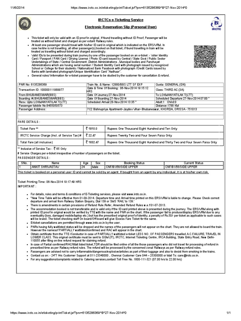 IRCTC e-Ticketing Guidelines | PDF | Identity Document | Ticket (Admission)