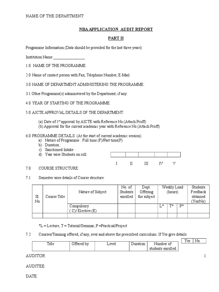 Part II Audit Application | PDF | Auditor's Report | Academia