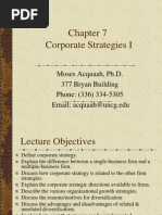 Corporate Strategies I: Moses Acquaah, Ph.D. 377 Bryan Building Phone: (336) 334-5305 Email: Acquaah@uncg - Edu