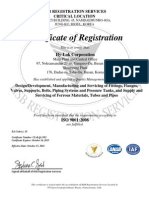 Certificate of Registration: Hy-Lok Corporation