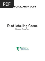 Download Food Labeling Chaos Report by John Henry Wells SN24876372 doc pdf