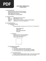 Lesson Plan in Mathematics 1