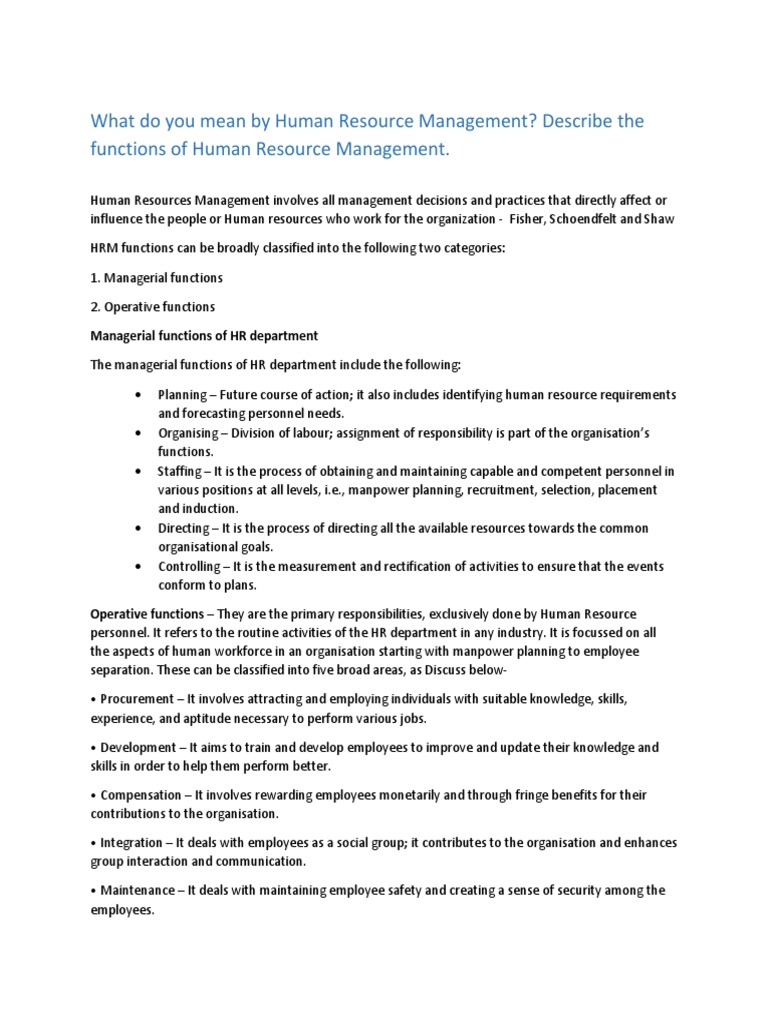 MB0043 - Fall 2014 - Assignment | PDF | Human Resource Management ...