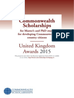Commonwealth Scholarships Prospectus 2015 PDF