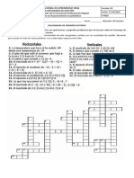 Crucigrama para Evaluar Numeros Reales