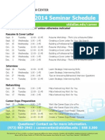 Fall 2014 Seminar Schedule: Utdallas - Edu/career