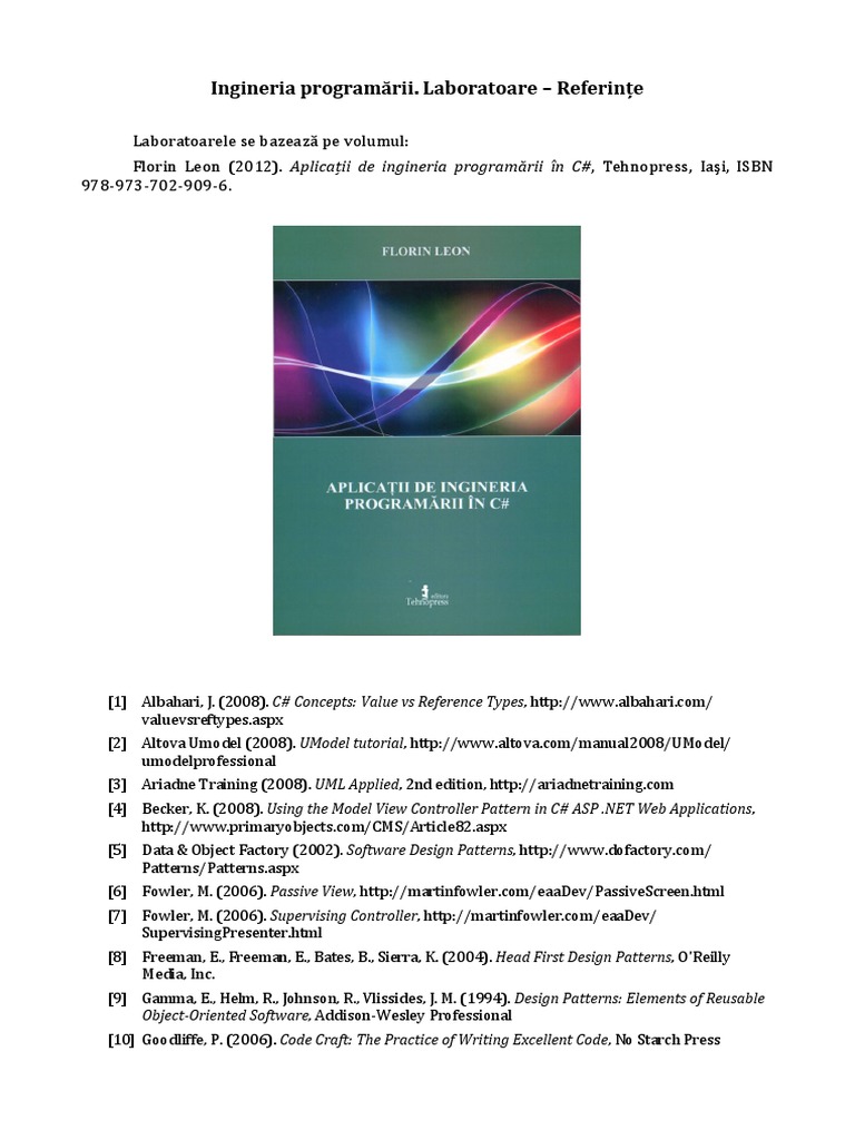 C# Programming Engineering References | PDF | Computers | Technology ...