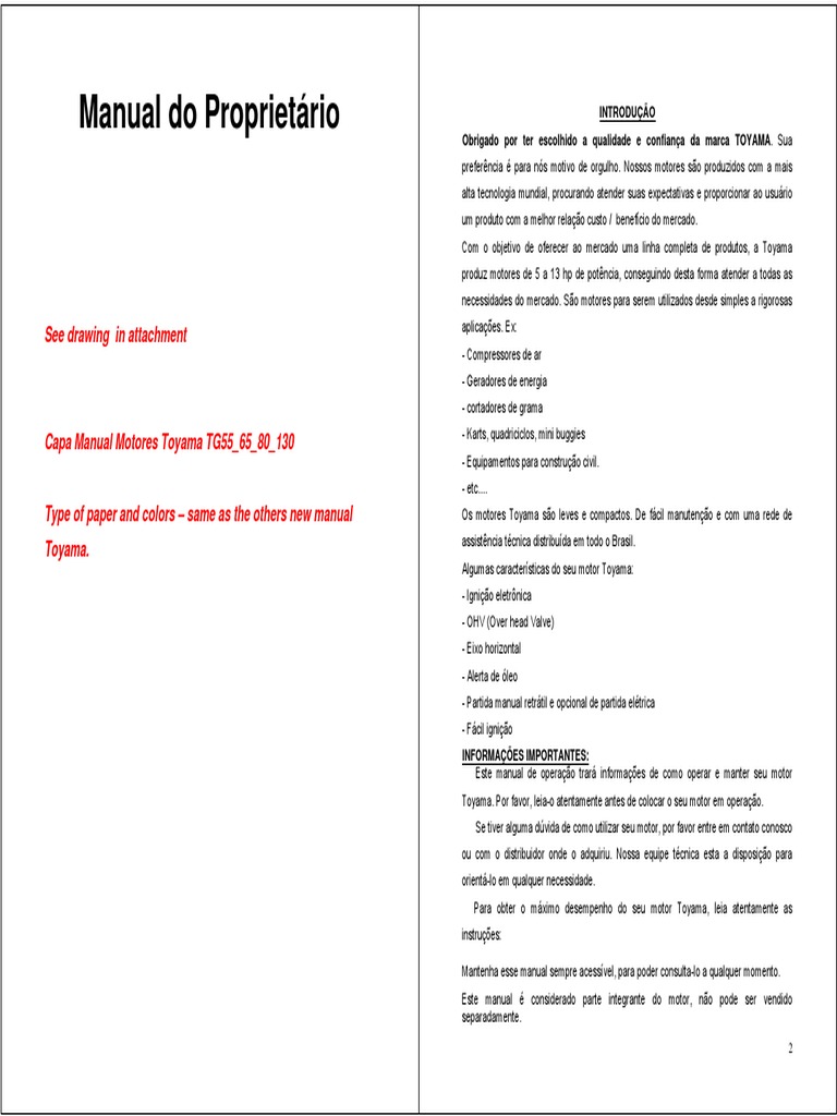 Ma Toyama Gas Motor TG 55 130 25.05.06 | PDF | Negócios