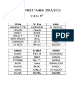 Daftar Piket Tahun 2014