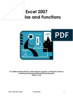 Excel 2007 Formulas