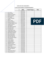 Daftar Nama Mahasiswa