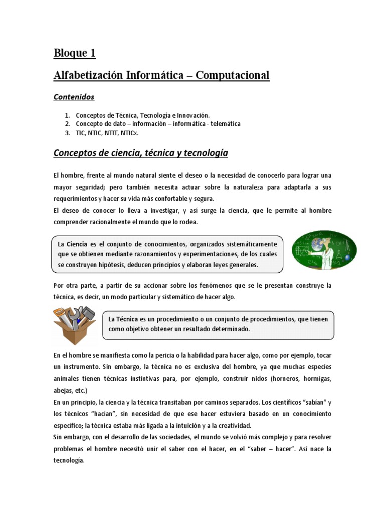 Bloque 1 | PDF | Tecnología de información y comunicaciones | Innovación