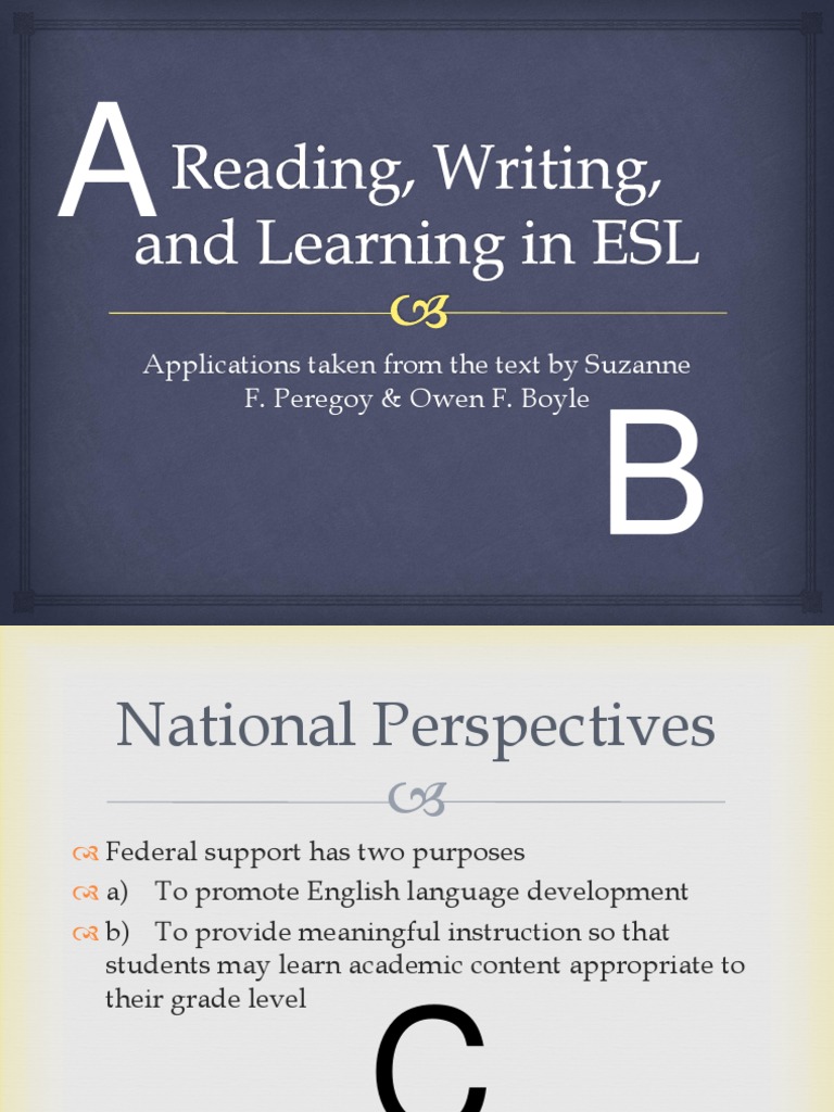 Reading Writing and Learning in Esl PDF Language Acquisition