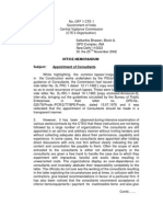 Office Memorandum Subject: Appointment of Consultants