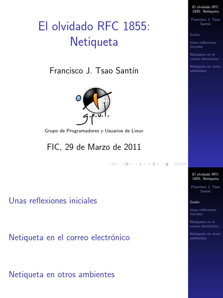 RFC 1855 Netiquette | PDF | Red de área amplia | Desigualdad social