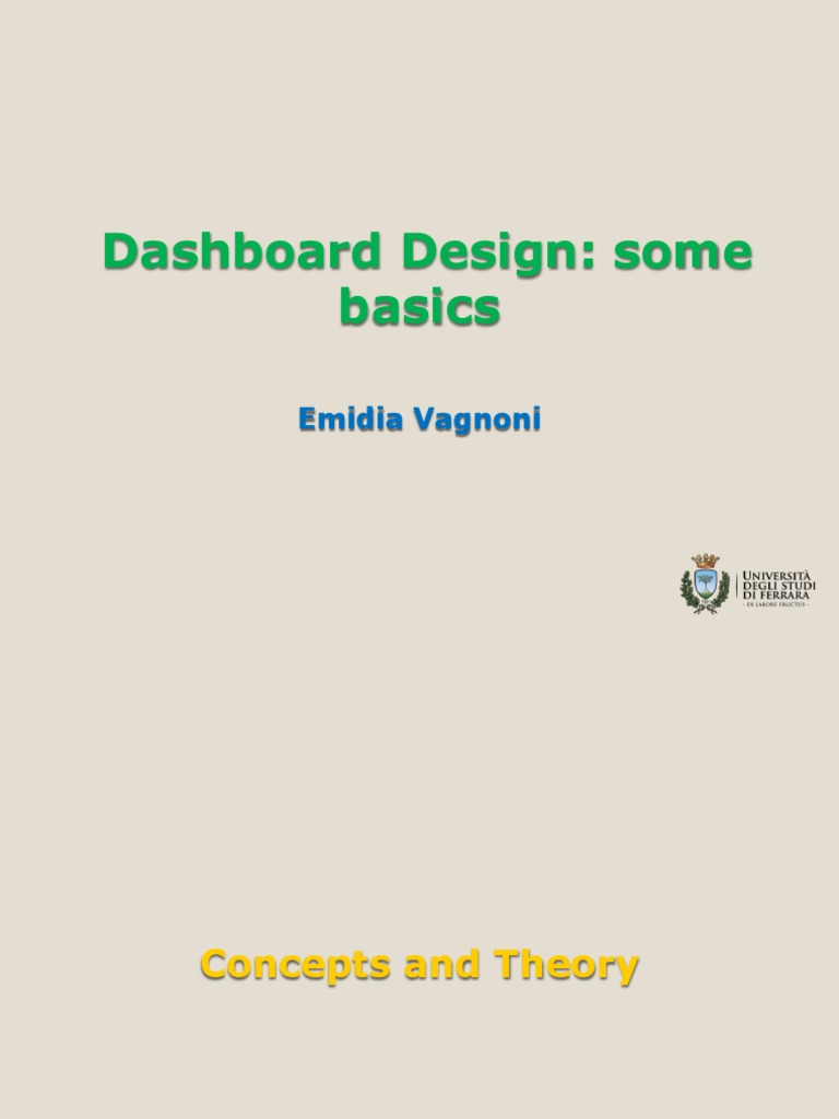Dashboard Design Basics by Emidia Vagnoni | PDF | Business Intelligence ...