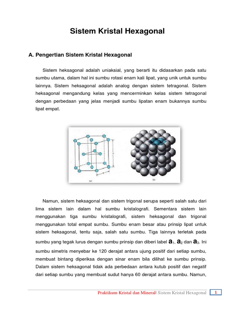 Struktur dan Kelas Kristal Heksagonal | PDF