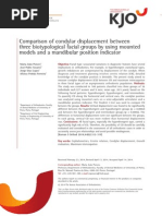 Comparison of Condylar Displacement Between Three Biotypological Facial Groups by Using Mounted Models and a Mandibular Position Indicator - 2014