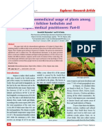 A Study On Ethnomedicinal Usage of Plants Among The Folklore Herbalists and Tripuri Medical Practitioners: Part-II