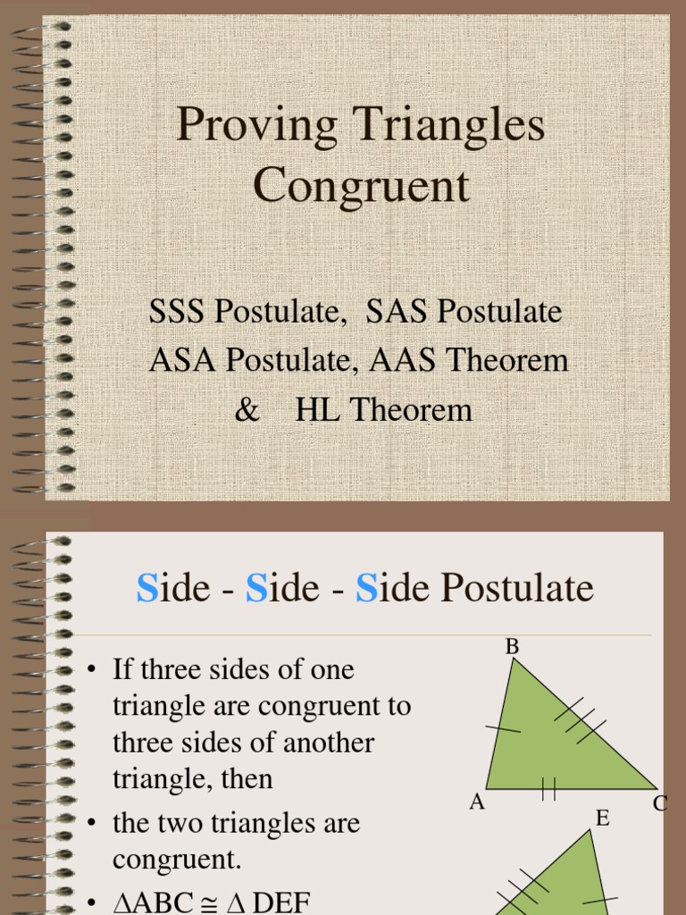Triangle Congruence Postulates Explained | PDF