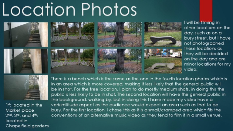 Location Planning for Music Video | PDF | Language Arts & Discipline ...