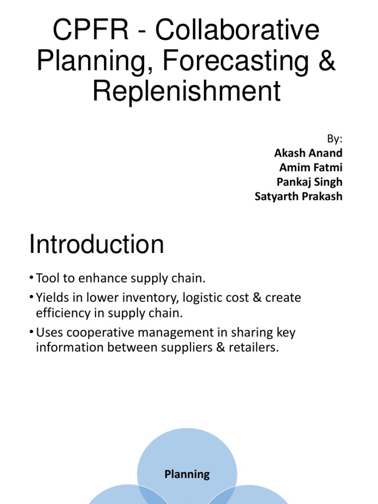 CPFR | Download Free PDF | Inventory | Supply Chain
