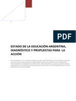 Estado de La Educación Argentina Diagnóstico y Propuestas para La Acción