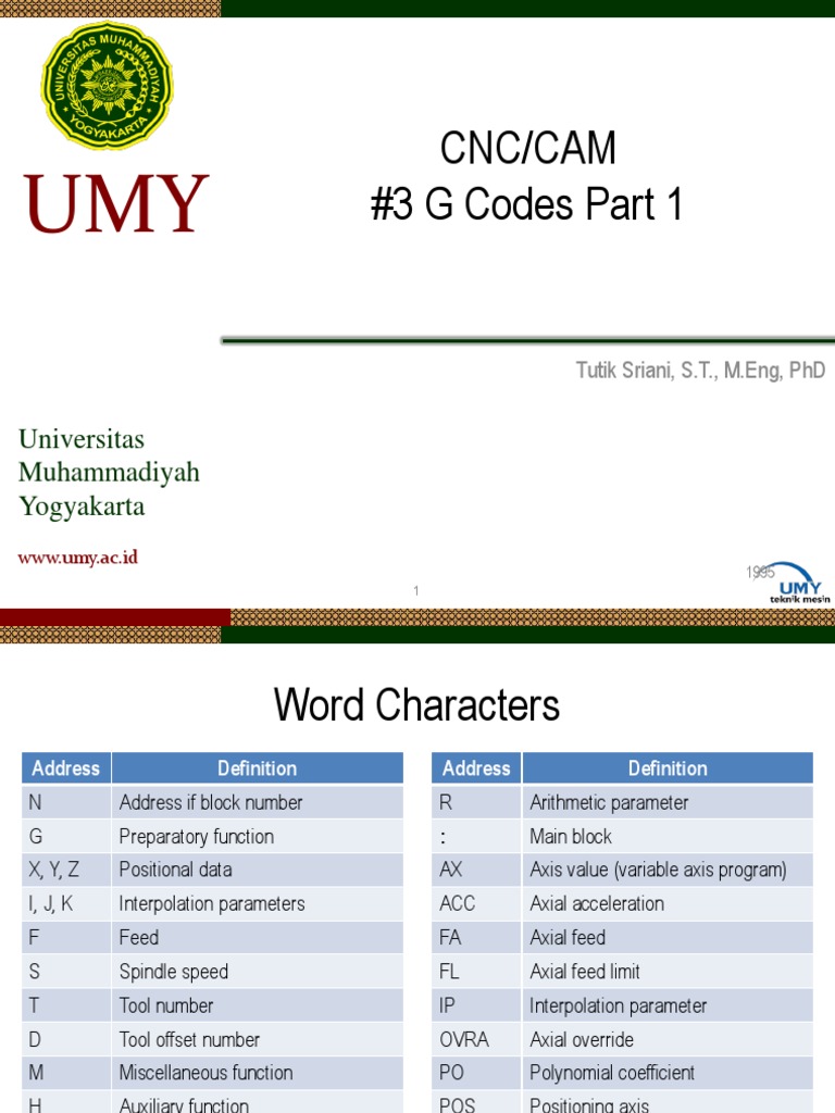 CNC G Codes Guide for Engineers | PDF