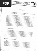 Comment and Opposition to Formal Offer of Evidence  Legal 