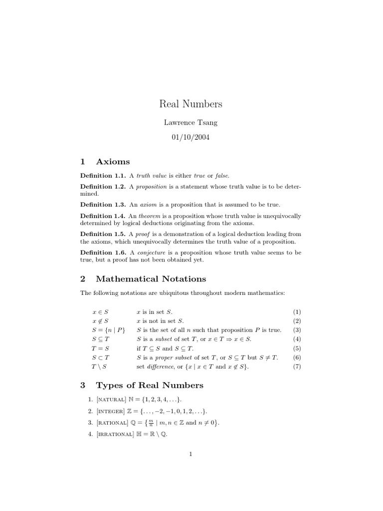 Real Numbers | PDF | Teaching Methods & Materials